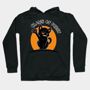 Claws of Purry: Angry cat with sharp claws Hoodie